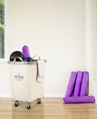 Commercial Grade Heavy-Duty Extra-Large Canvas Wheeled Laundry Hamper