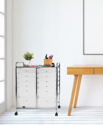 12-Drawer Rolling Organizer Cart