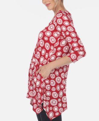 Women's Printed Geometric Circle Tunic Top