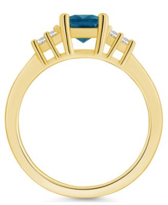 Gemstone and Diamond (1/5 ct. t.w.) Ring in 14k Gold