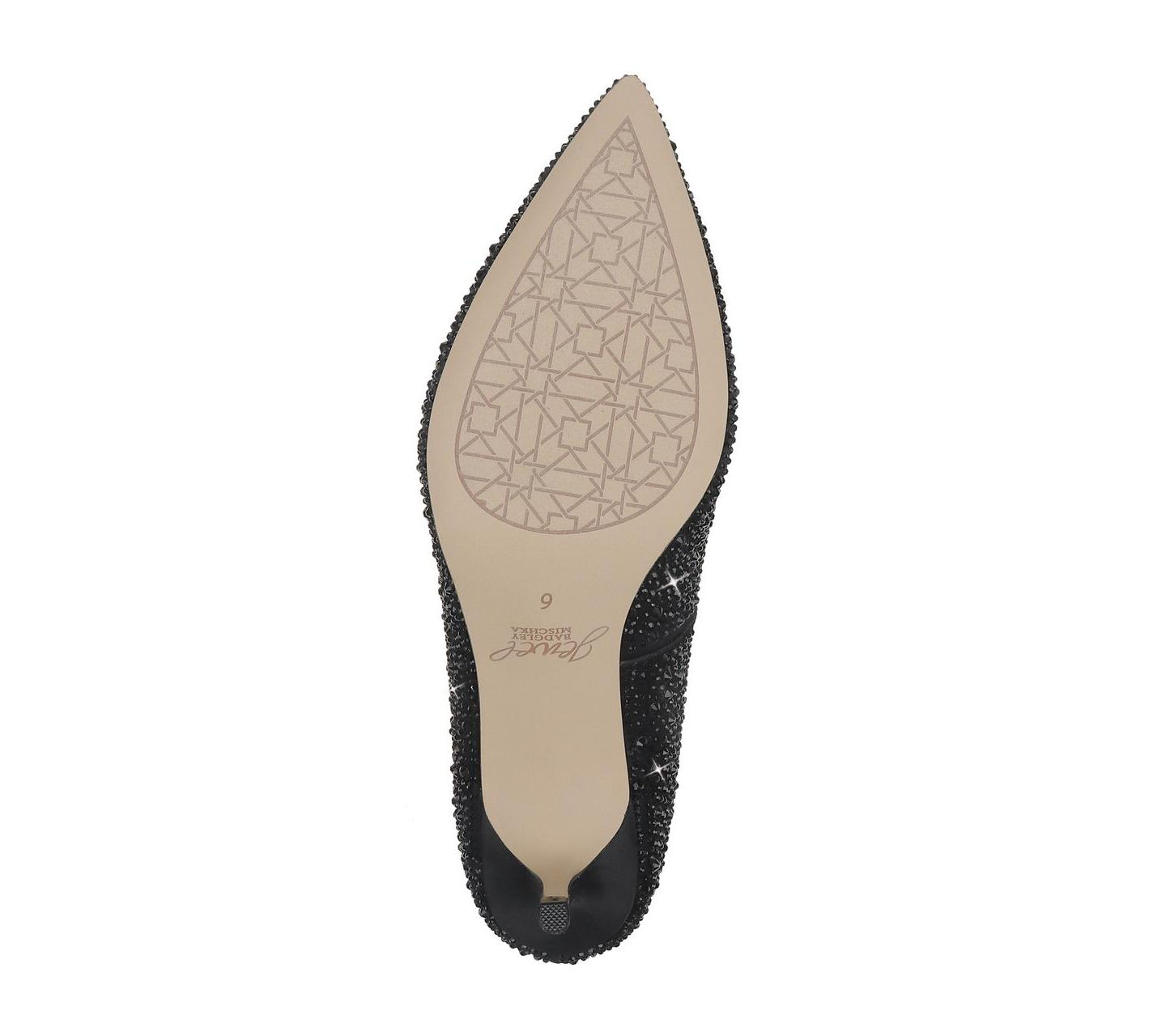 Женские туфли Jewel Badgley Mischka Frenchie Kitten Heel Evening Pumps, цвет: Чёрный — фото 5