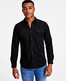 Men's Jonny Regular-Fit Corduroy Western Shirt, Created for Macy's 
