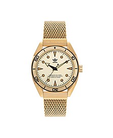 Unisex Three Hand Edition Two Gold-Tone Mesh Strap Watch 42mm