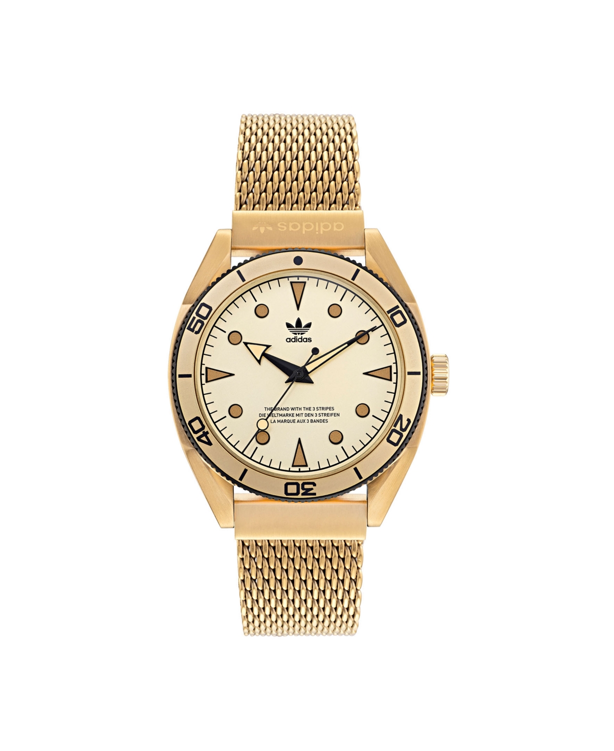 Unisex Three Hand Edition Two Gold-Tone Mesh Strap Watch 42mm - Gold-Tone