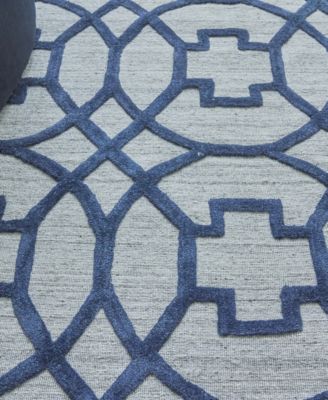 Exquisite Rugs Windsor Er2450 Area Rug In Navy,gray