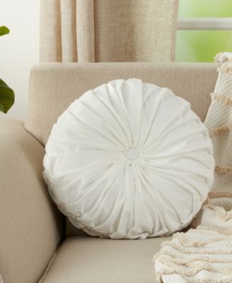 Velvet Pintuck Decorative Pillow, 14" x 14"