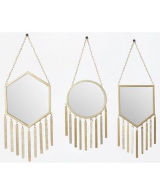 Metal Farmhouse Wall Mirror, Set of 3