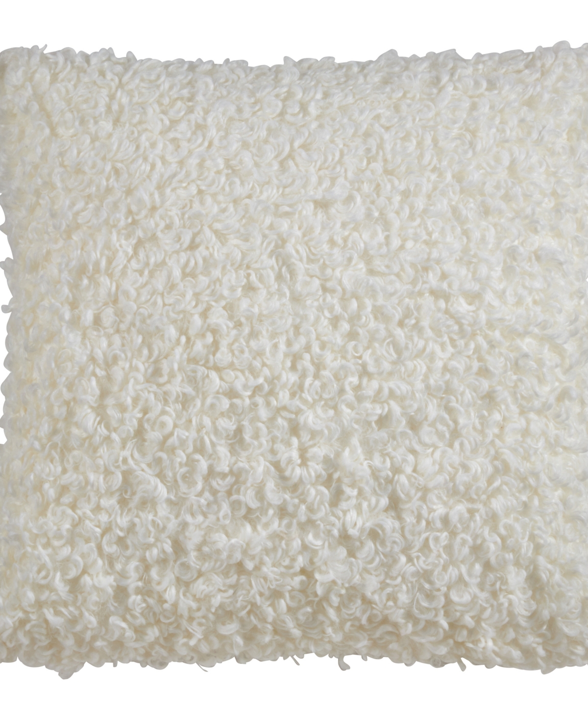 Saro Lifestyle Boucle Faux Fur Decorative Pillow, 18