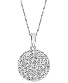 Diamond Circle Pendant Necklace (1 ct. t.w.) in 14k White Gold, 16" + 4" extender, Created for Macy's