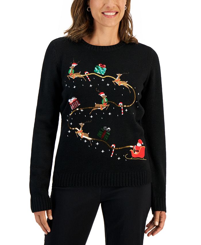 Karen Scott Women's Holiday Sweater, Created for Macy's & Reviews