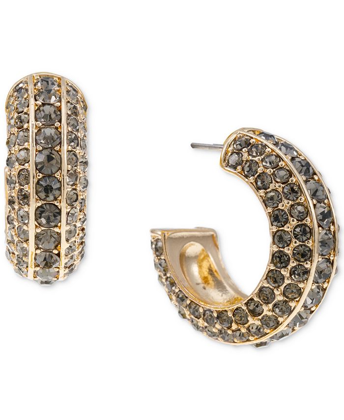 Inc International Concepts Jewelry | Inc Gold Hoop Earrings with Sparkly Crystals | Color: Gold | Size: Os | Lisa_Graci's Closet