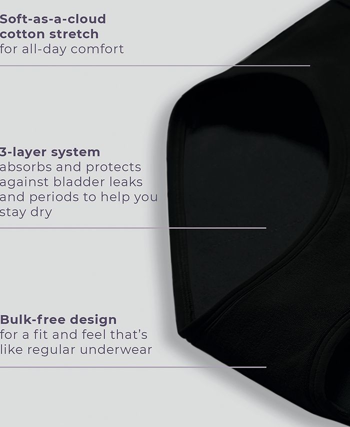 Jockey Women's Worry Free Heavy Absorbency Full Coverage Hipster