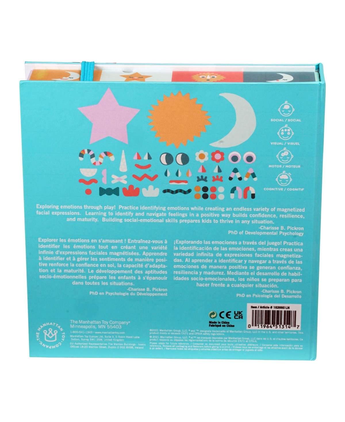 Shop Manhattan Toy Company On-the-go Making Faces Celestial-themed Socio Emotional Expressive Travel Activity Toy Set, 44 Piece In Multicolor