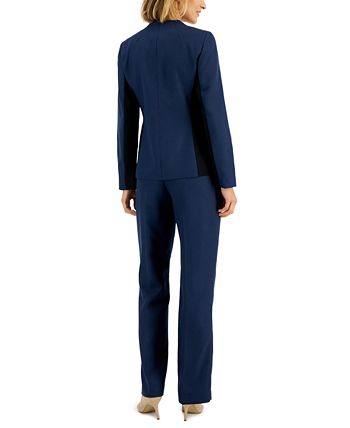 Le Suit Women's Mini Herringbone Pantsuit, Regular & Petite Sizes
