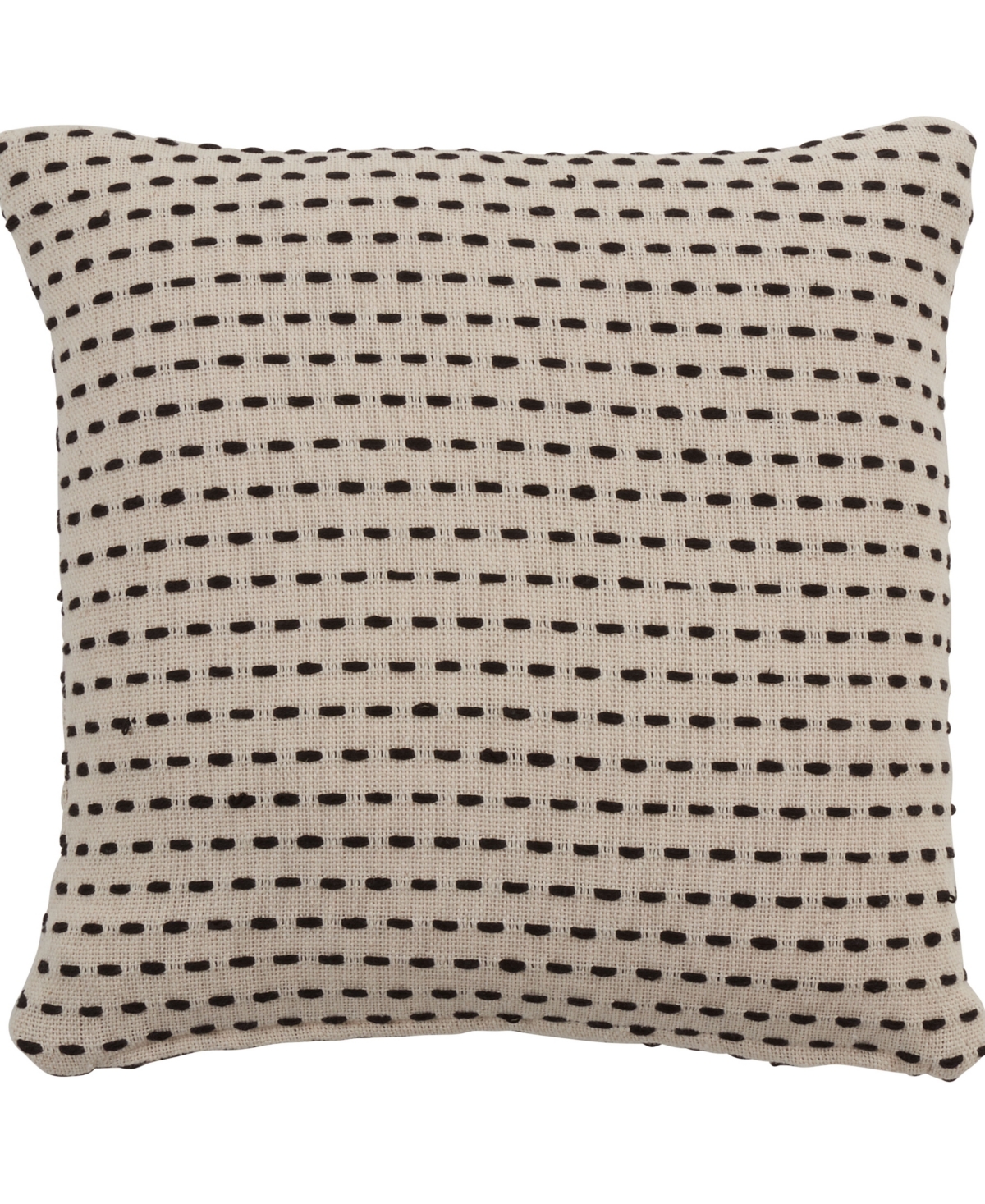 Saro Lifestyle Stitched Line Decorative Pillow, 18" X 18" In Ivory