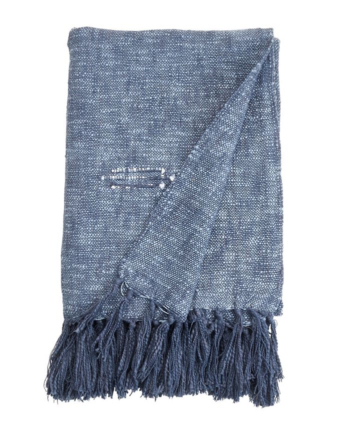 Saro Lifestyle Throw Blanket with Stitched Line Design, 68
