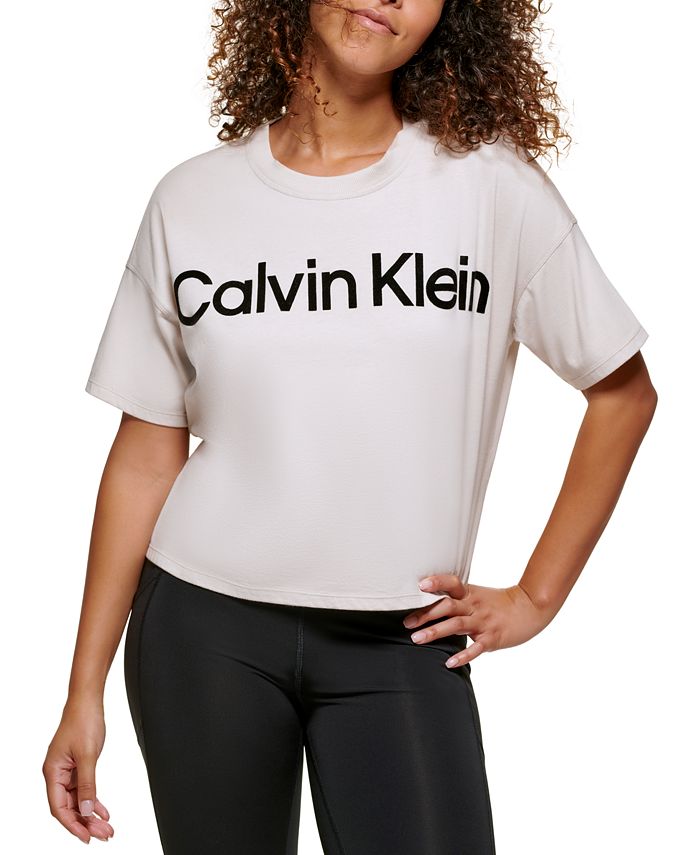 Calvin Klein Performance Logo Joggers in Natural