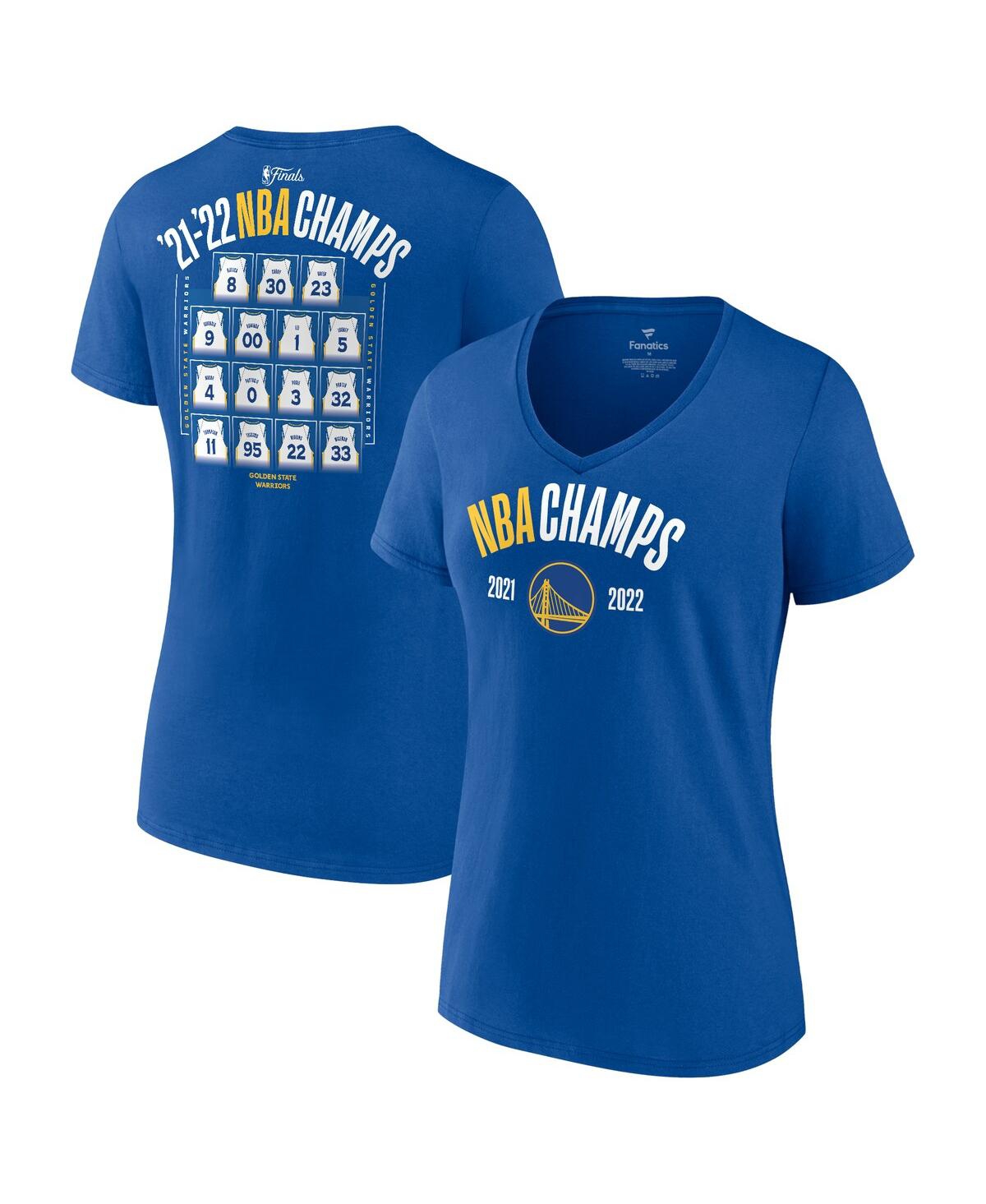 Fanatics Branded Royal Golden State Warriors 2022 Nba Finals Champions Final Buzzer Jersey Roster V- In Royal
