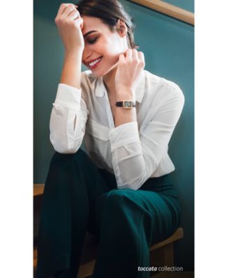 Women's Swiss Toccata Brown Leather Strap Watch 22.6x28.1mm