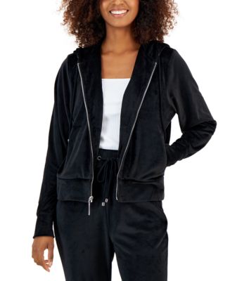 I.N.C. International Concepts Women's Velour Zip-Up Hoodie