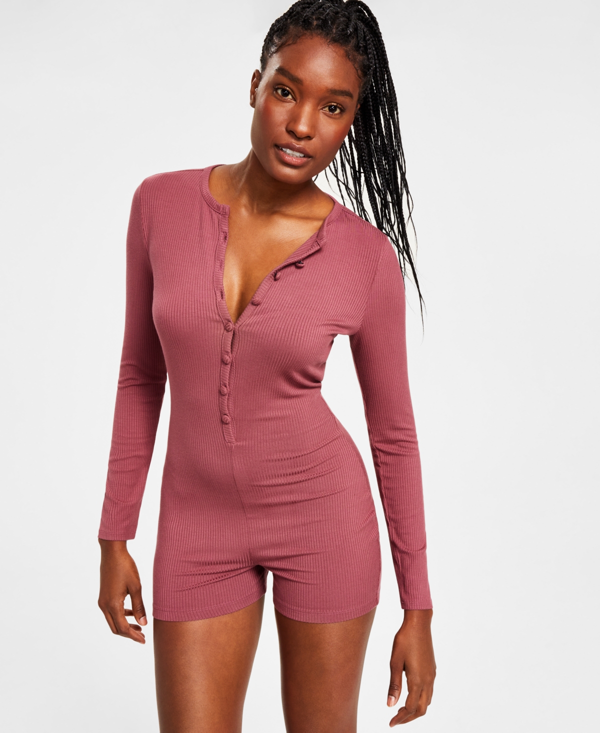 Jenni Style Not Size Women's and Plus Size Solid Romper, Created for Macy's