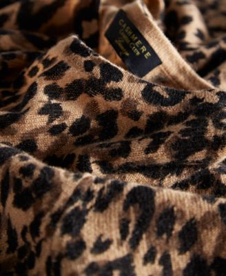 Charter Club 100% Cashmere Cheetah-Print Sweater, Created 