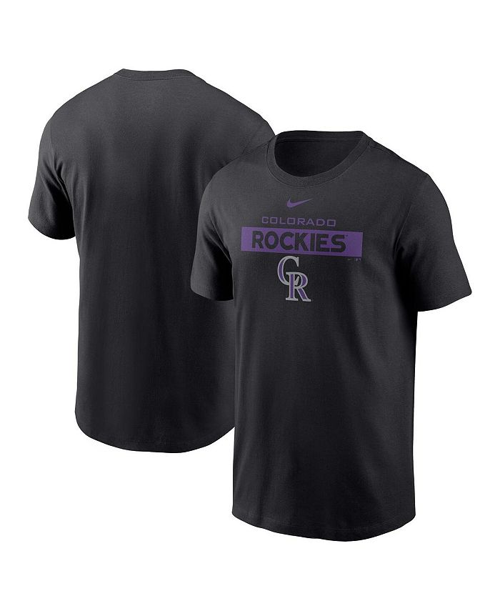 Genuine Merchandise, Shirts, Black Purple Colorado Rockies Short Sleeve  Logo Jersey