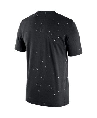 Men's Black Brooklyn Nets Courtside Splatter T-shirt