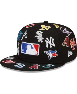NEW ERA® 59FIFTY® MLB™ 全種コンプリート Men's New Era Black MLB Allover Team Logo 59FIFTY Fitted Hat - Macy's