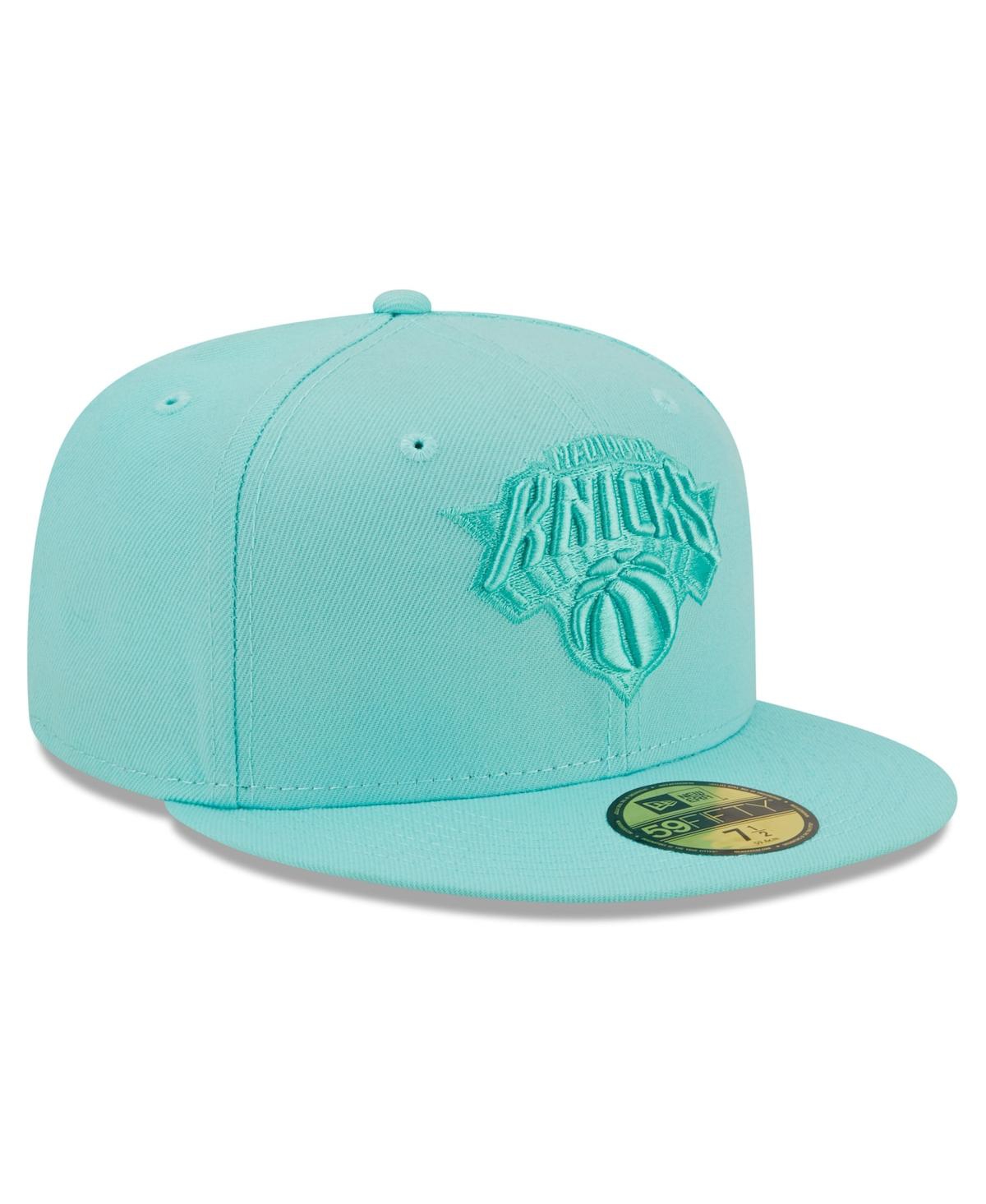 Shop New Era Men's  Turquoise New York Knicks Color Pack 59fifty Fitted Hat