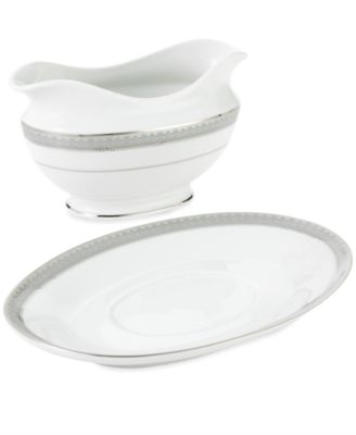 Mikasa - "Platinum Crown" Gravy Boat with Stand