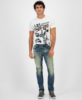 GUESS - Men's Apex Slim-Tapered Fit Destroyed Jeans