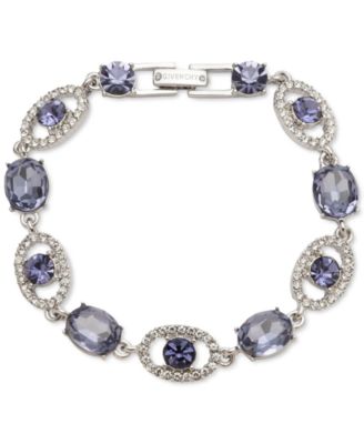 Givenchy - Silver-Tone Crystal Oval Flex Bracelet