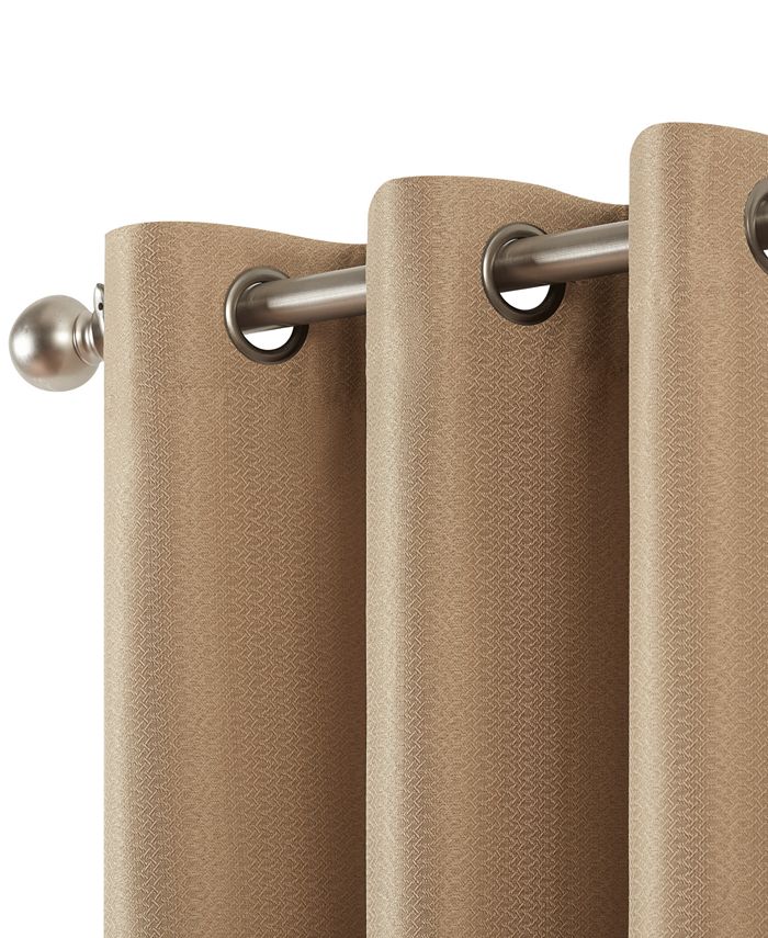 Nautica Milton Thermal Woven Room Darkening Grommet Window Curtain