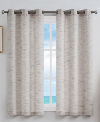 Julius Light Filtering Textured Grommet Window Curtain Panel Pair Collection