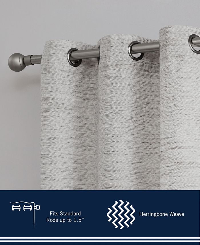 Nautica Julius Light Filtering Textured Grommet Window Curtain Panel