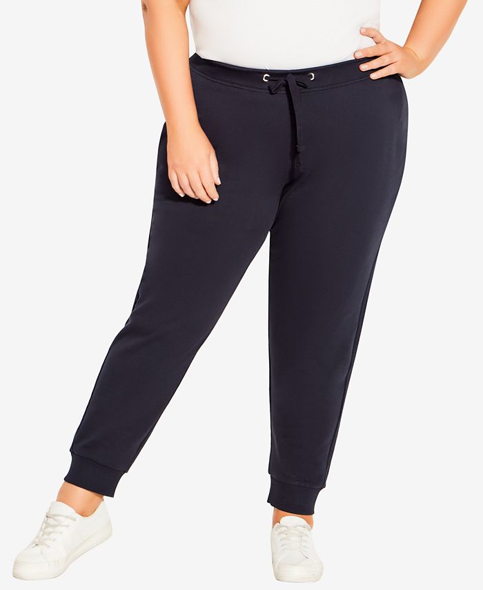 Avenue Plus Size Plain Track Pants - Macy's