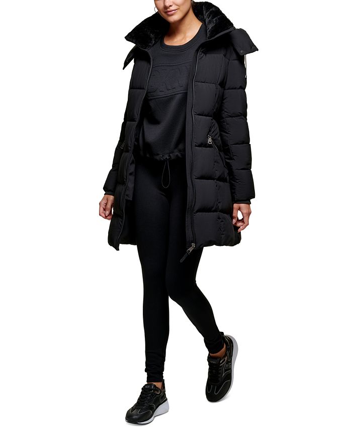 Dkny hooded outlet puffer coat