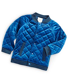 Baby Boys Quilted Velvet Jacket, Created for Macy's