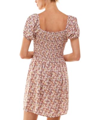 Juniors' Puff-Sleeve Dress