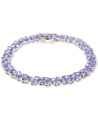 Macy's - Tanzanite Pear Cluster Link Bracelet (15-5/8 ct. t.w.) in Sterling Silver