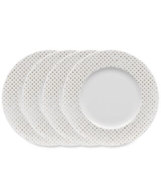 Hammock "Dots" Rim Salad Plates, Set of 4
