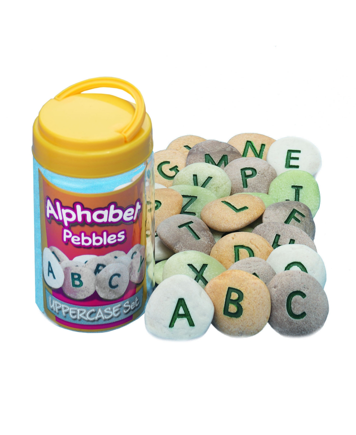 Yellow Door Kids' Uppercase Alphabet Pebbles, Set Of 26 In Multicolor