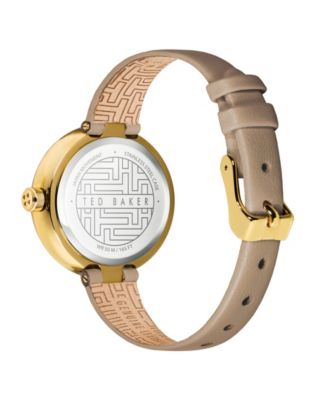 Women's Lenara Acetate Tan Leather Strap Watch 28mm