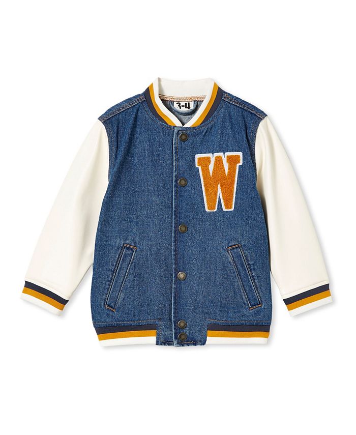 COTTON ON Toddler Boys Letterman Bomber Jacket Macy's