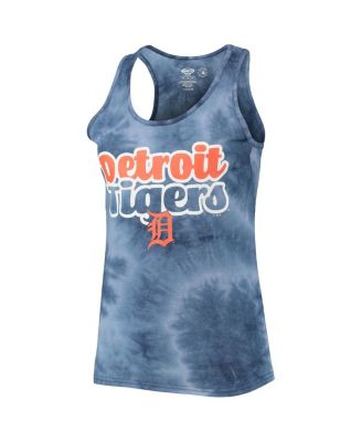 Women's Navy Detroit Tigers Billboard Racerback Tank Top and Shorts Set