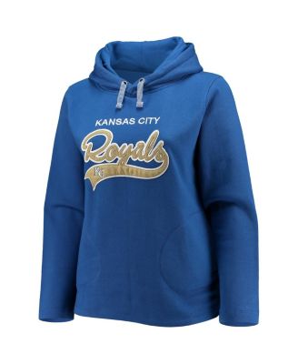 Women's Royal Kansas City Royals Plus Size Side Split Pullover Hoodie