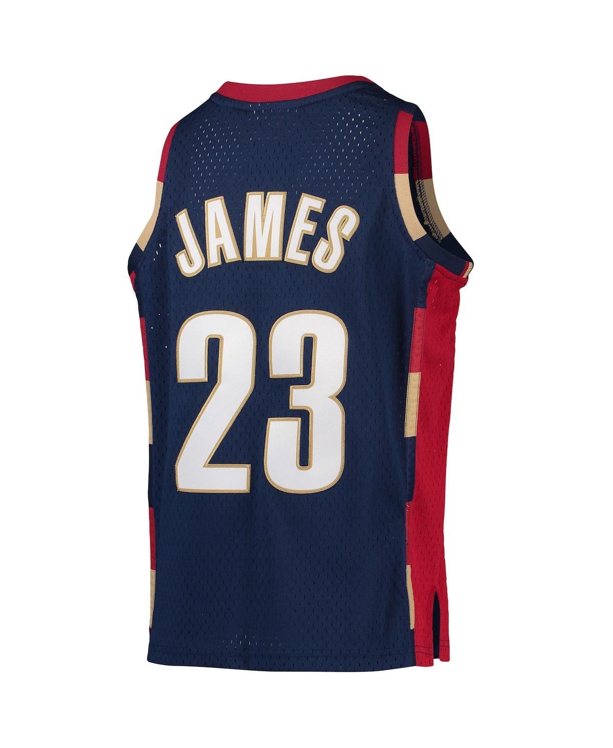 Big Boys Mitchell & Ness LeBron JamesCleveland Cavaliers 2008-09 Hardwood Classics Swingman Jersey - Navy