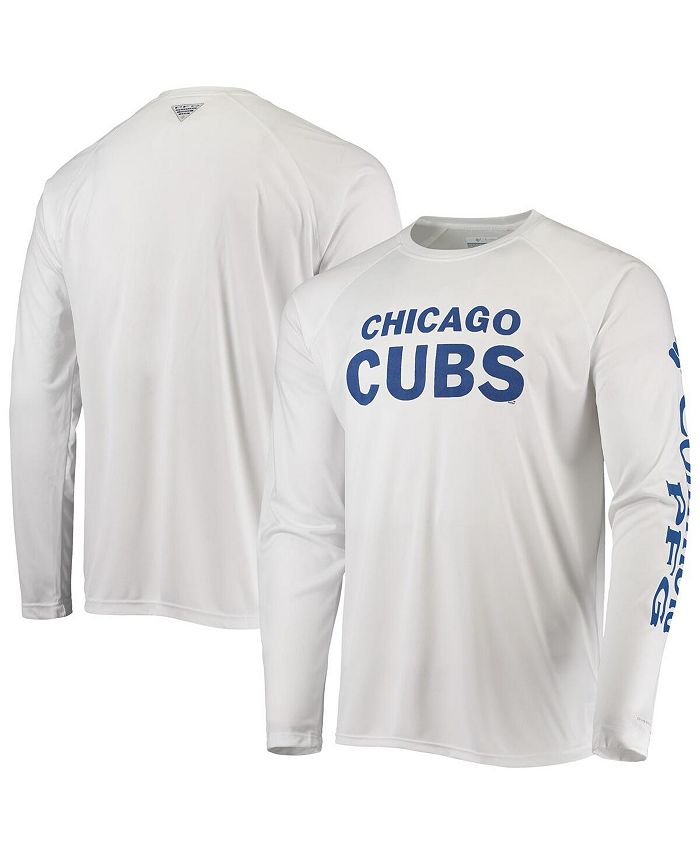Columbia Men's White Chicago Cubs Terminal Tackle Omni-Shade