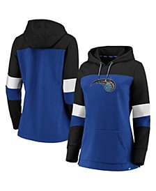 Women's Branded Blue and Black Orlando Magic Iconic Heavy Block Pullover Hoodie
